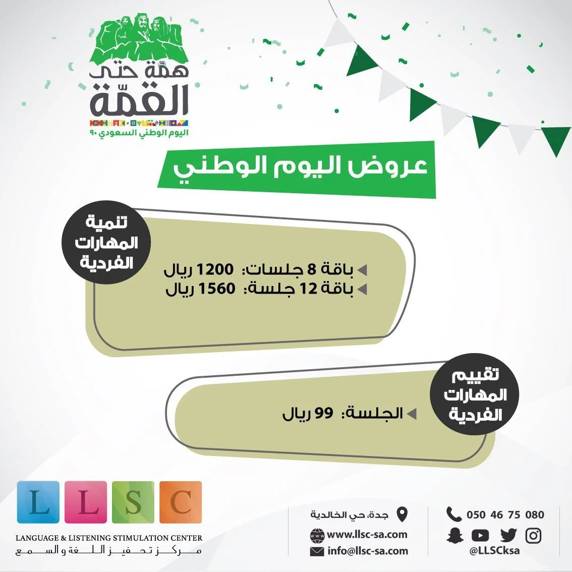 - عروض اليوم الوطني 90 : عروض مركز تحفيز اللغة والسمع علي مختلف من الاقسام