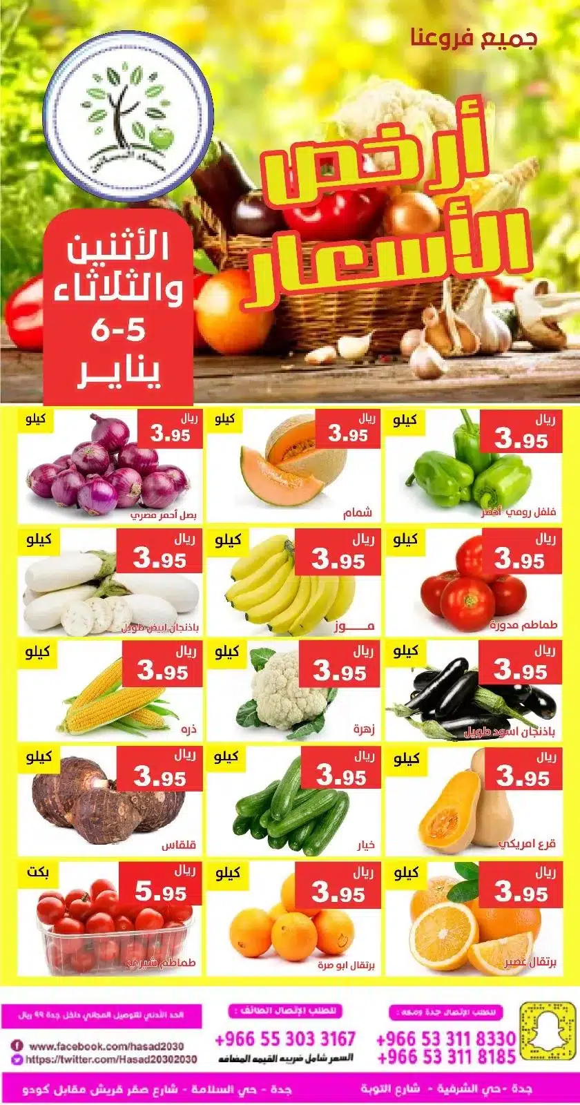 610901166 1205704671668219 236472213224838946 n عروض مؤسسة حصاد البساتين الطازج الاثنين 5-1-2026 لمدة يومان